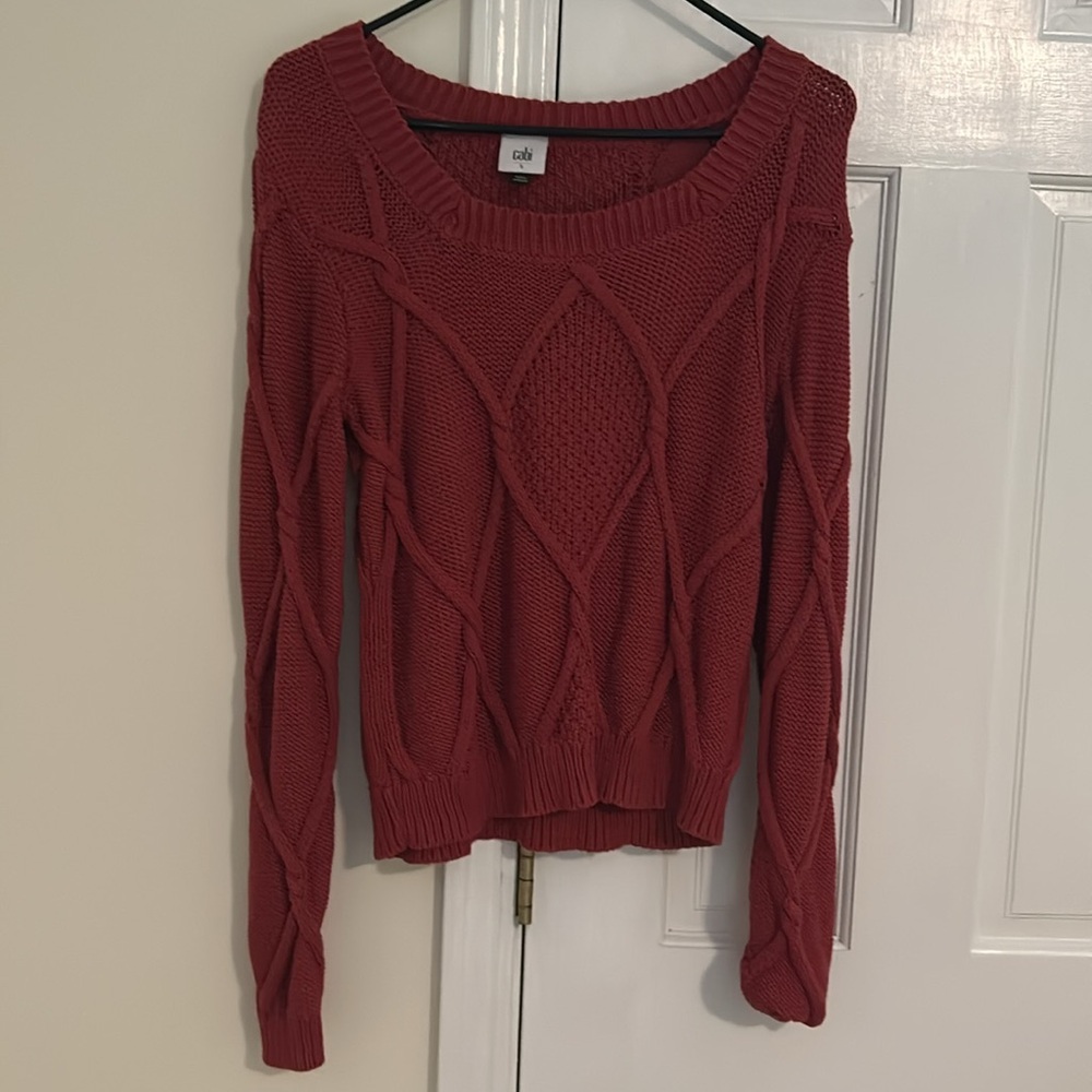 Wine colored CAbi sweater medium